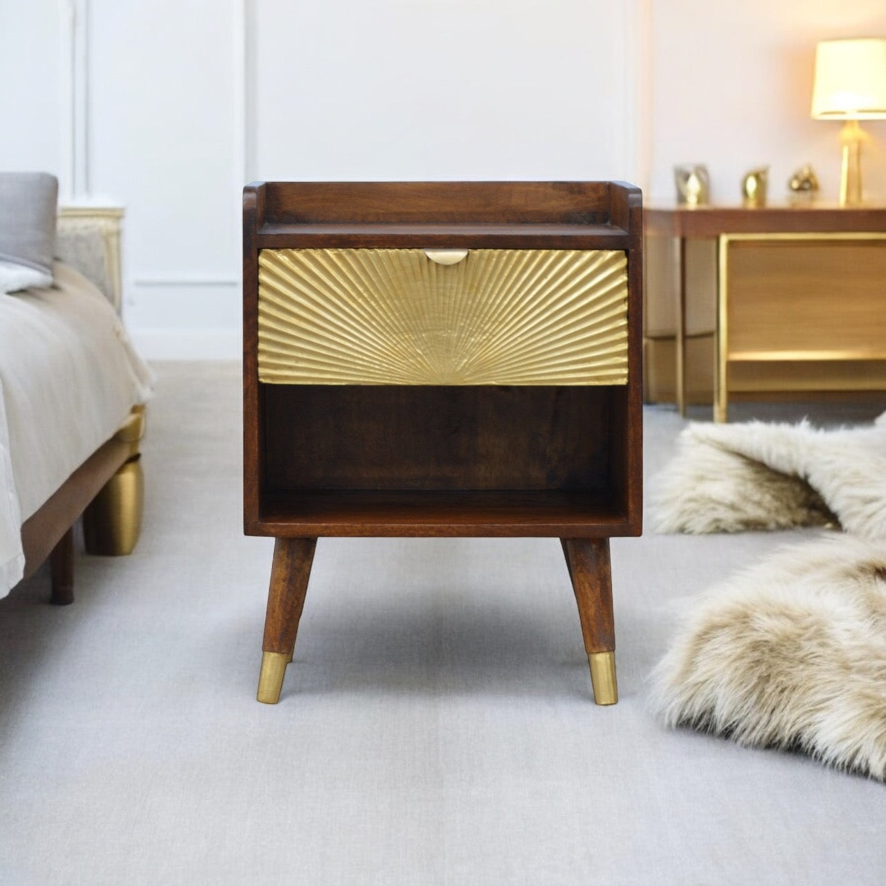 Golden bedside Table
