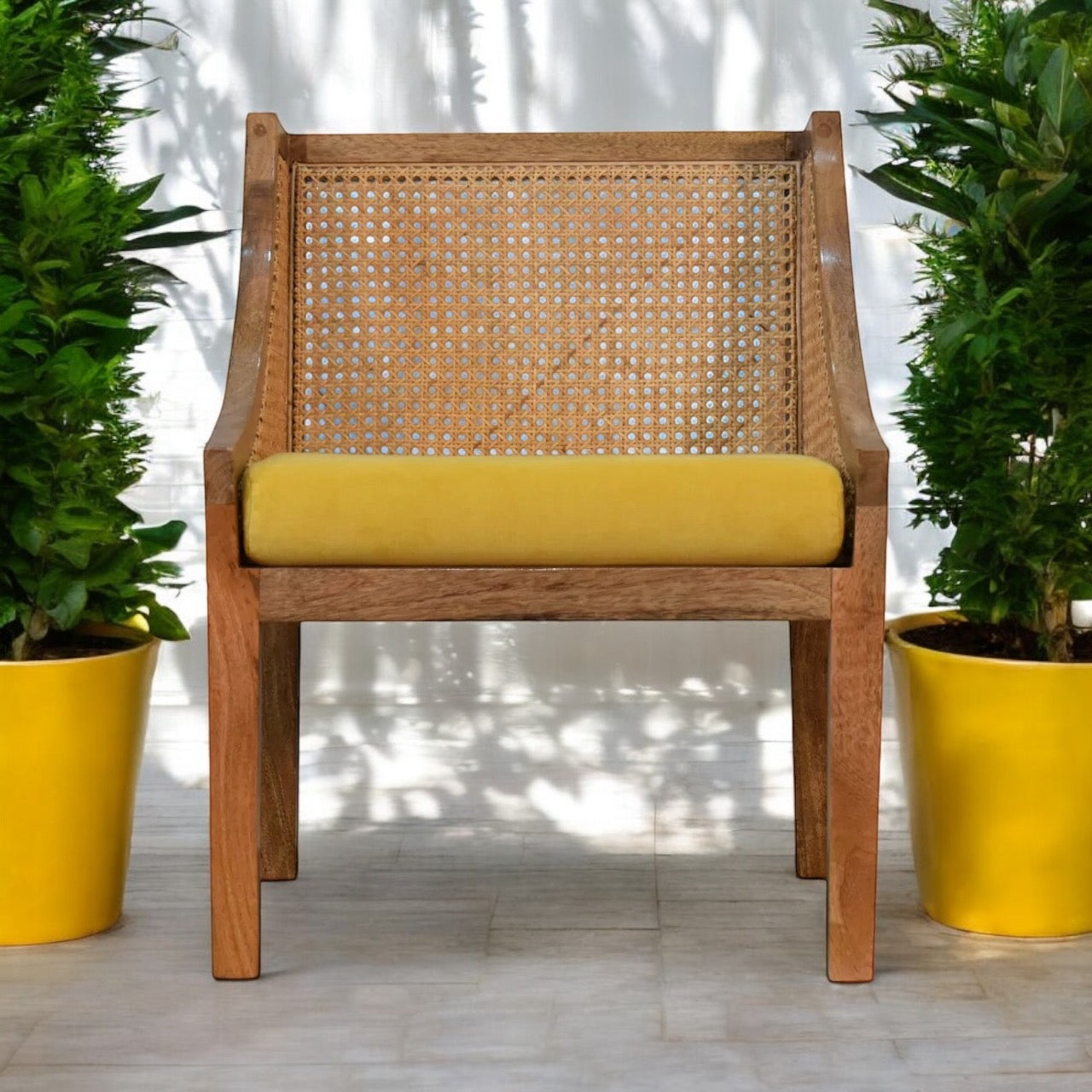 Mustard Rattan Chair