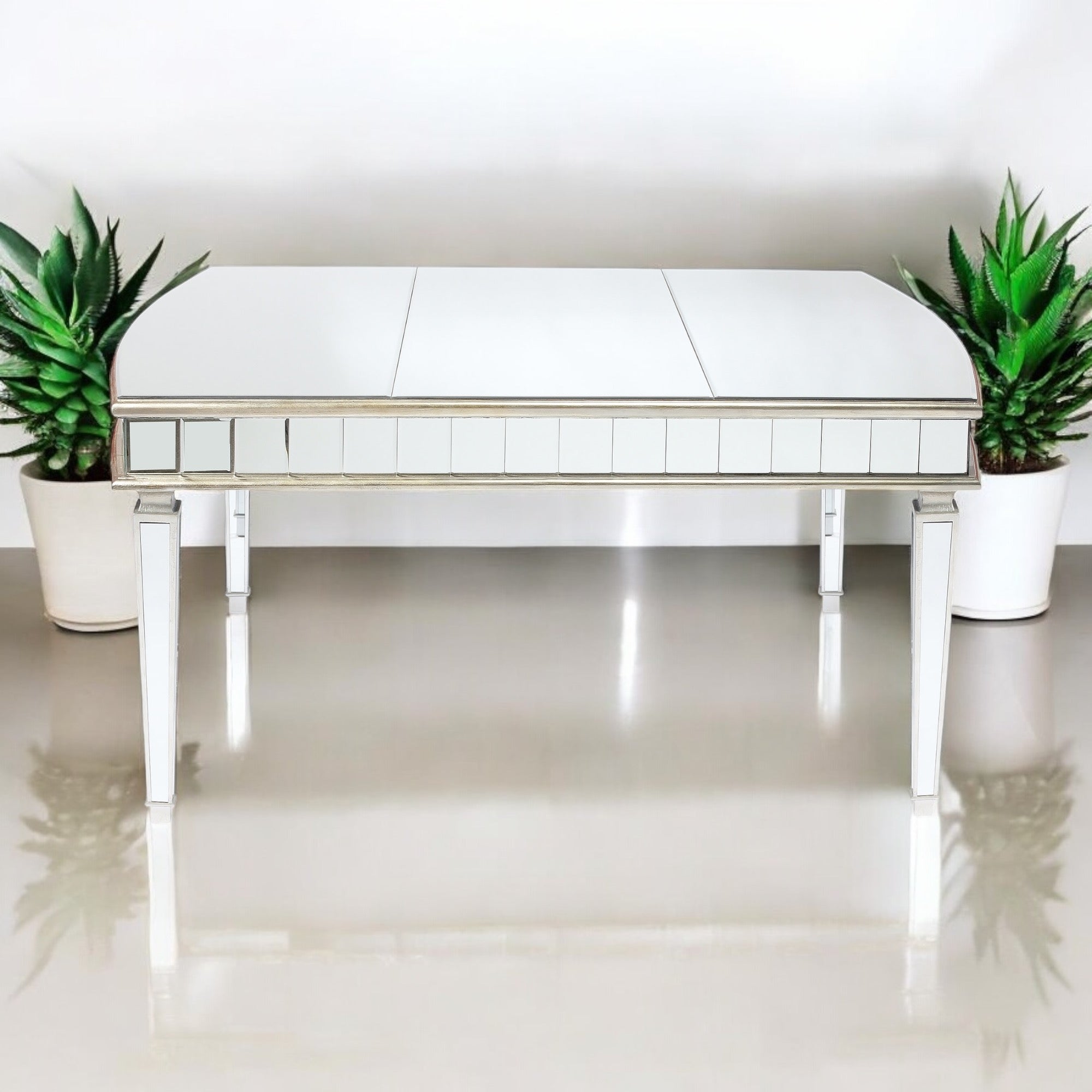 Rectangular Mirror Dining Table