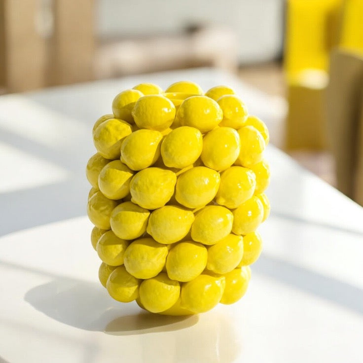 Lemon Themed Vase