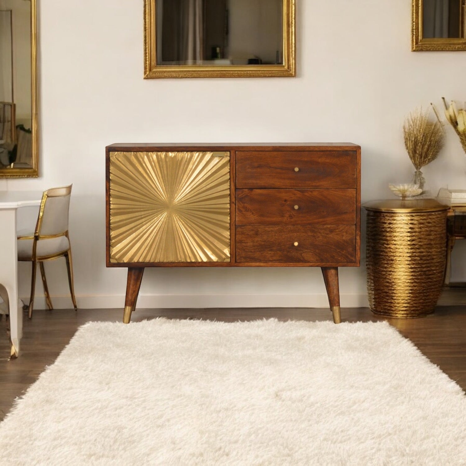 Golden Chestnut Oak sideboard