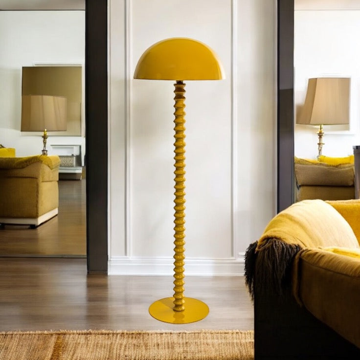 Mustard Twist floor standing lamp.