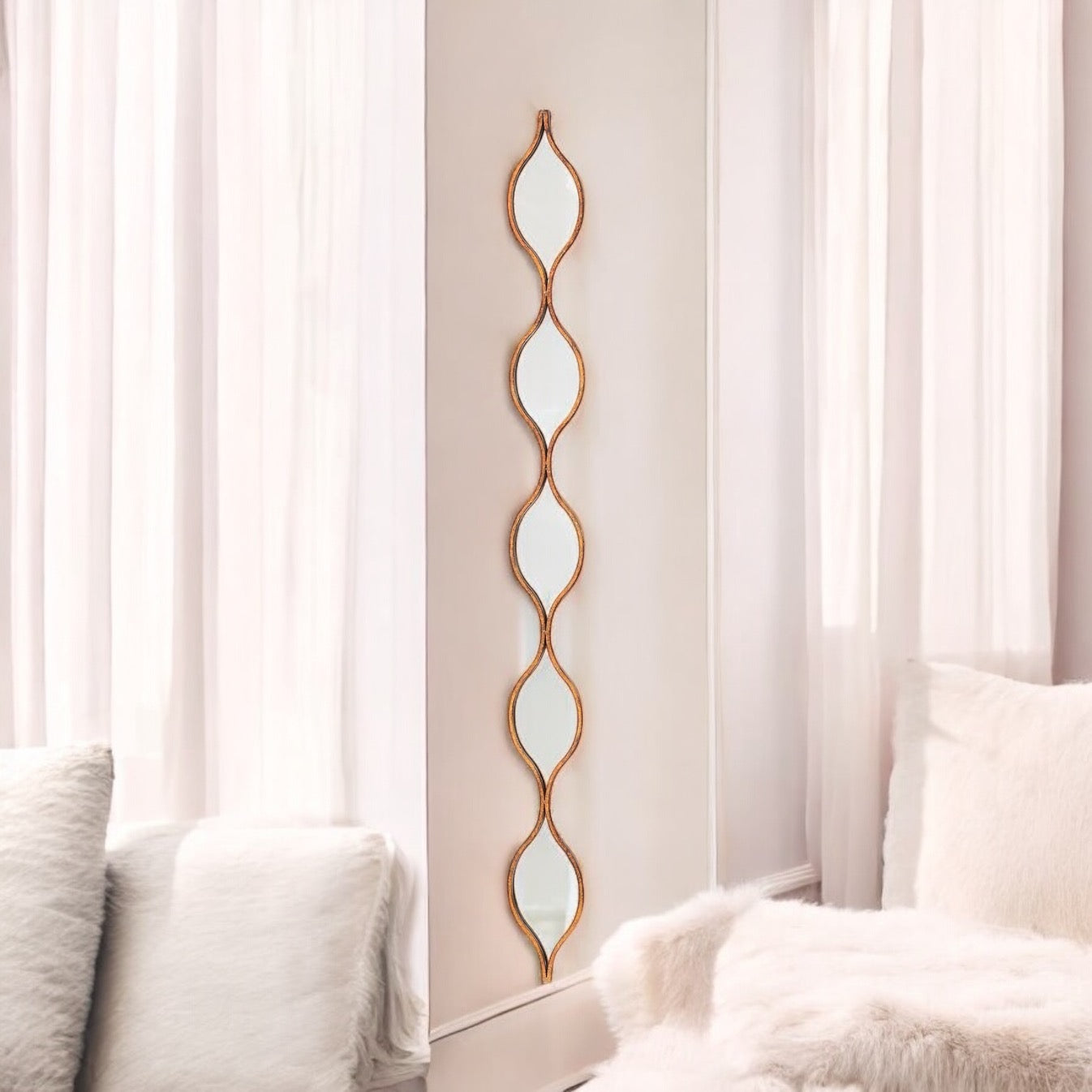 Decorative Wall Hanging Mirror - Gold