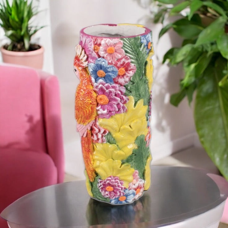 Floral Bird Vase
