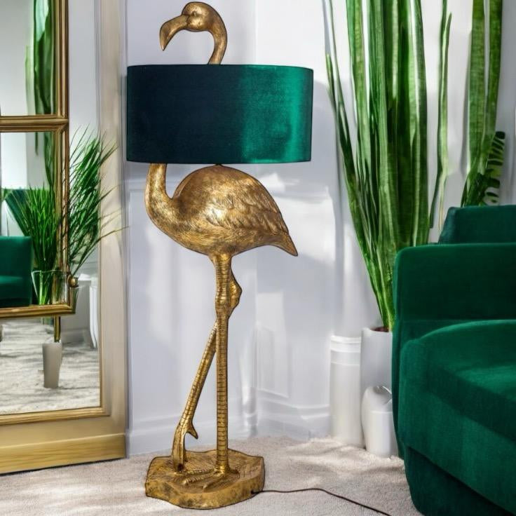 Golden Flamingo floor standing lamp