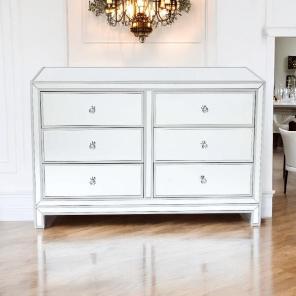 Mirror sideboard chest - Silver Finish
