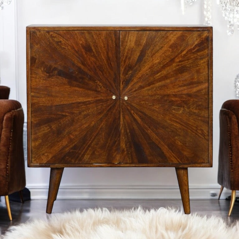 Chestnut Oak Storage Cabinet - Chestnut Finish