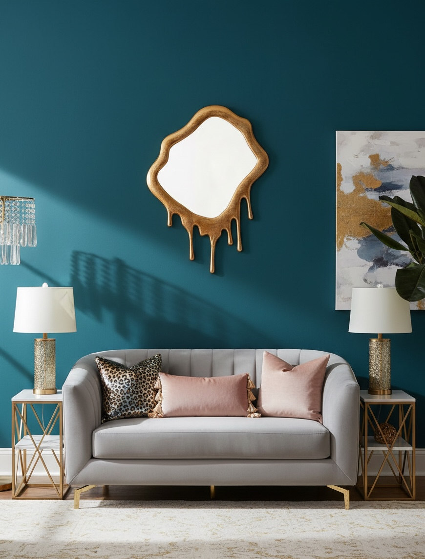 Golden drip Mirror - Next Available for August Delivery