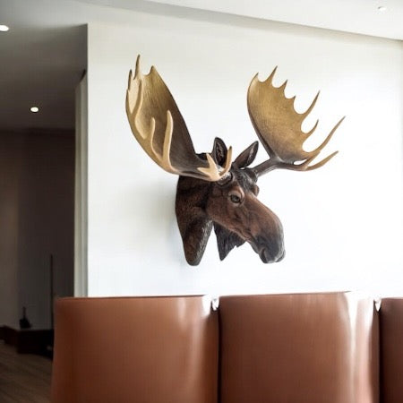 Large Moose - Wall Sculpture Brown