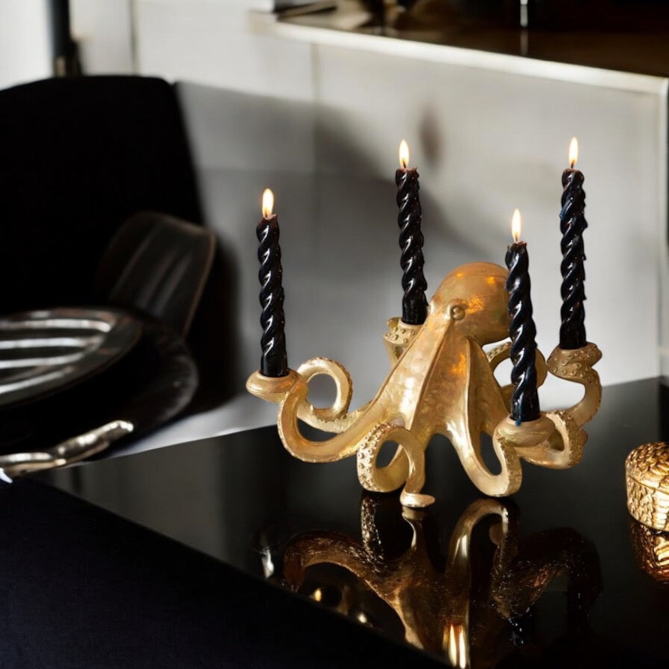Candle holder Octopus - Gold