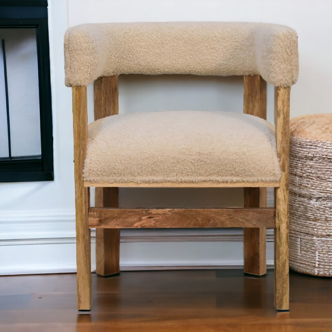 Boucle Wooden Chair