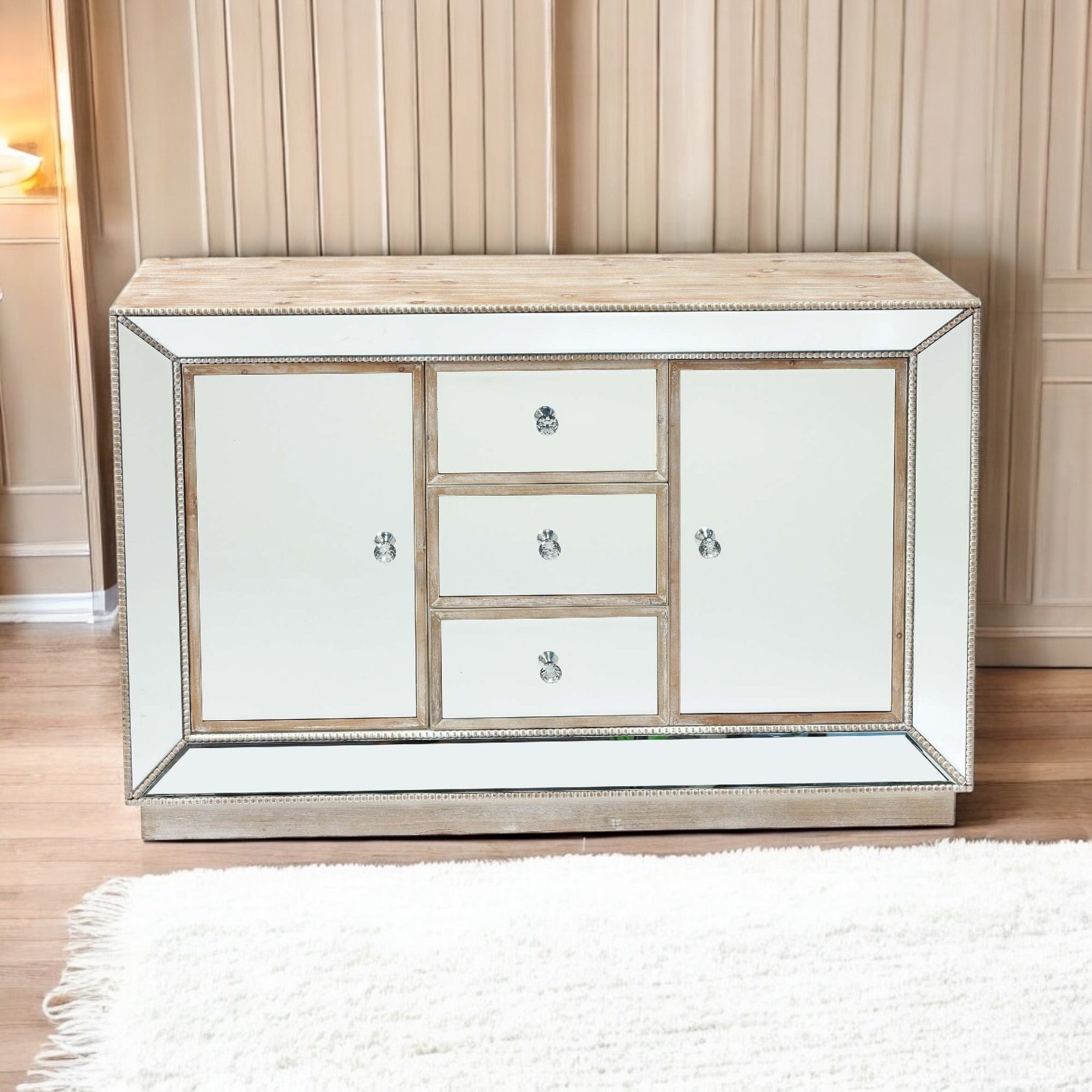 Gatsby Oak Mirror Sideboard cabinet.