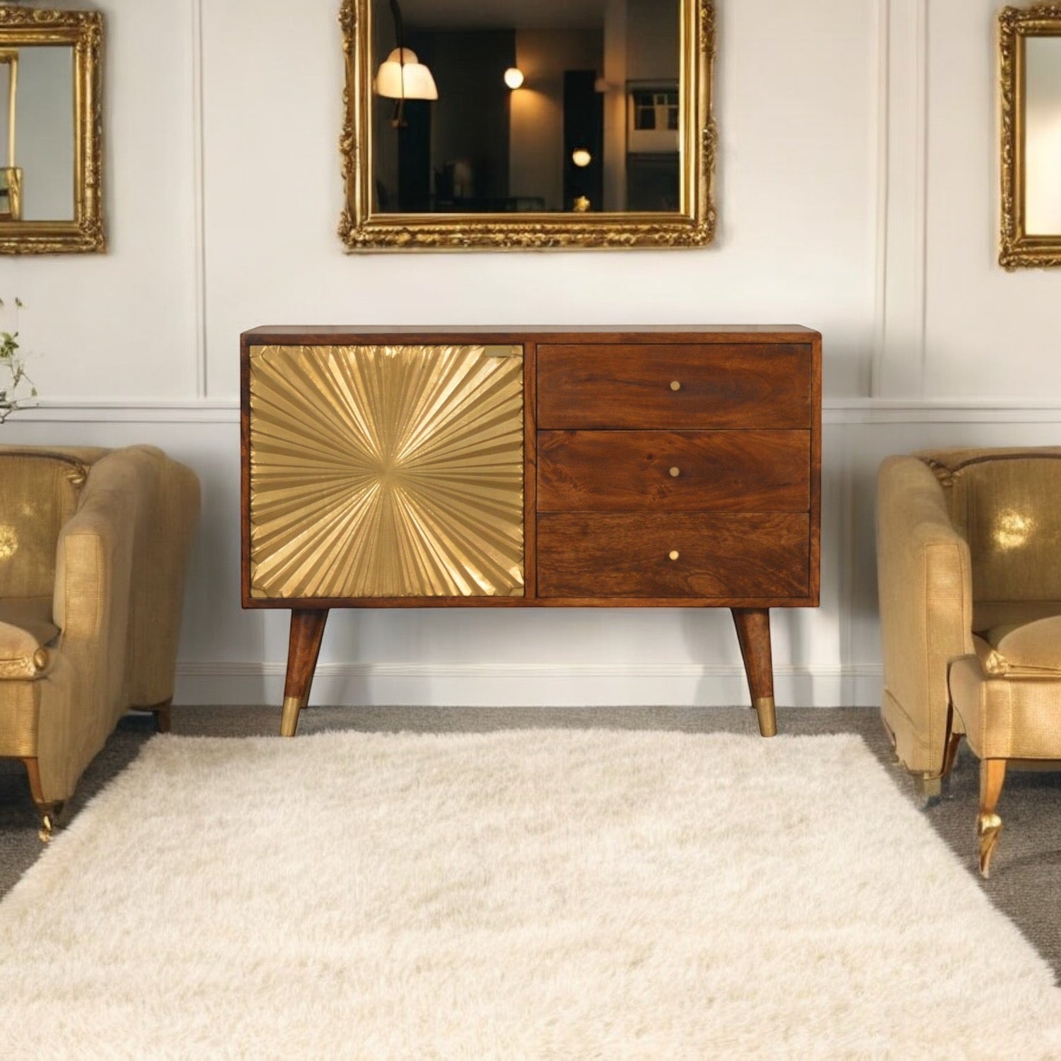 Golden Chestnut Oak sideboard