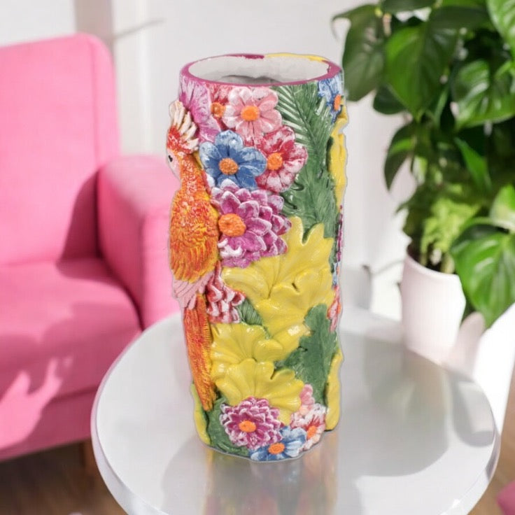 Floral Bird Vase