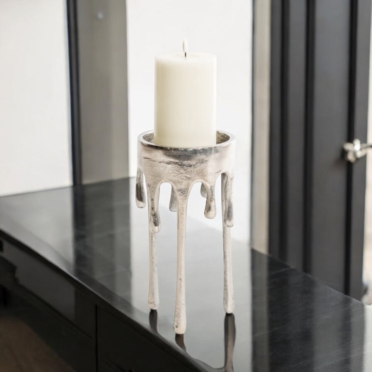 Drip Candle - Silver