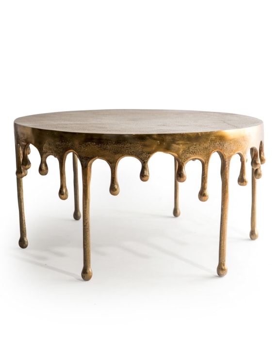 Golden Drip Coffee Table – Luxury Gold Statement Coffee Table