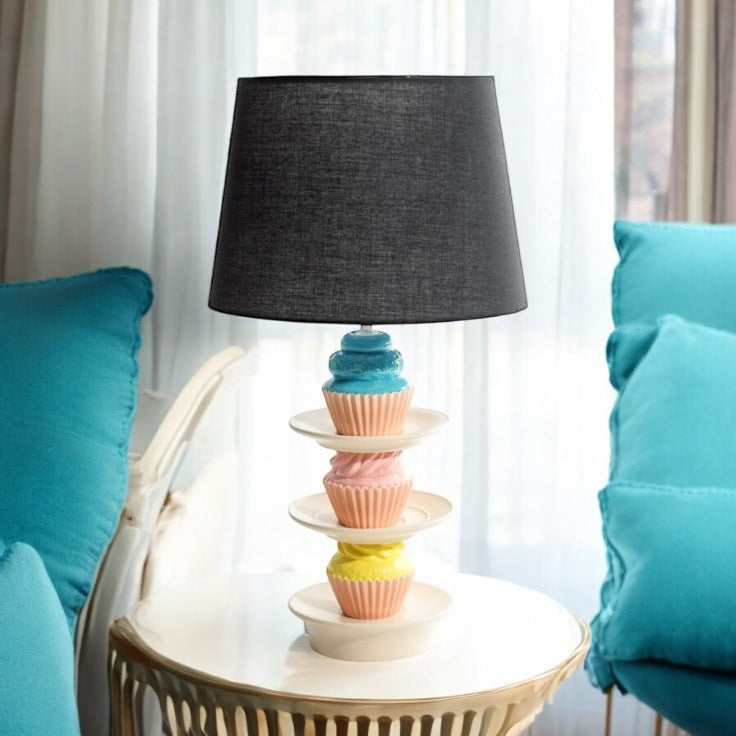 Cupcake Table Lamp - Matt Black Shade