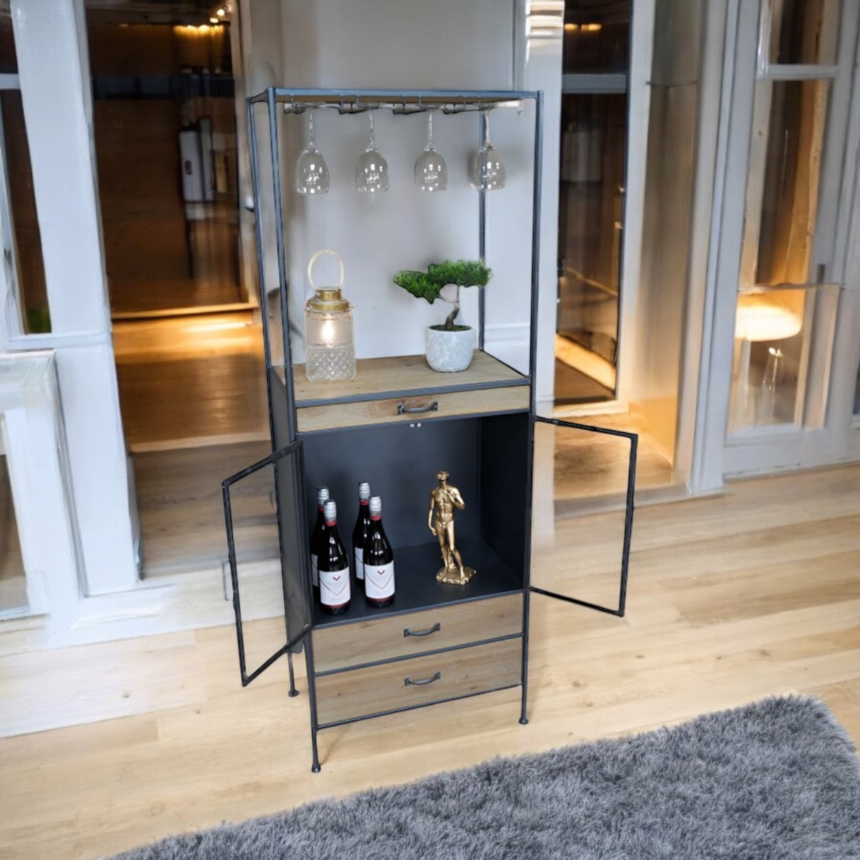 Industrial Wine Cabinet