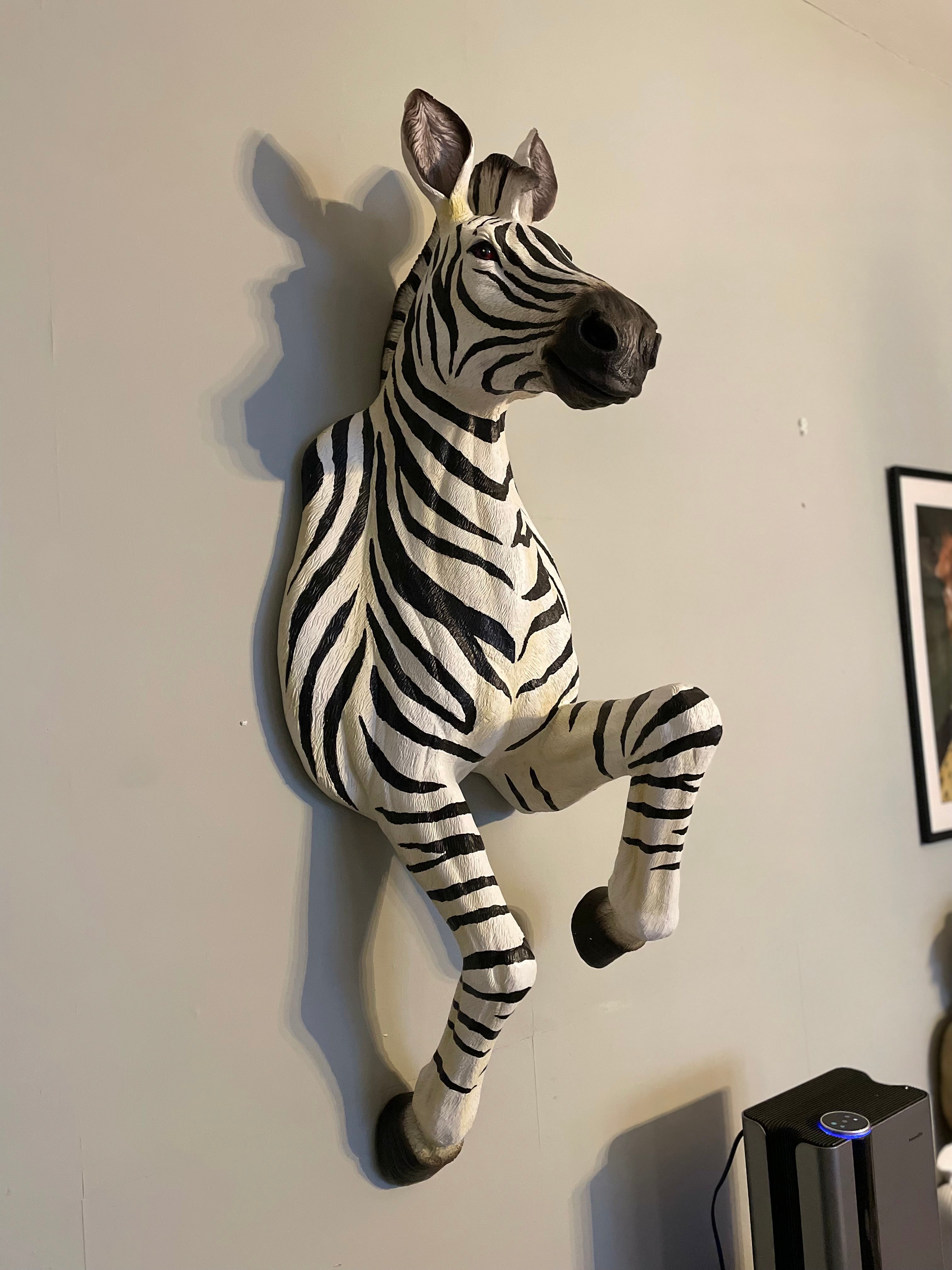 Running Zebra - Wall Sculpture