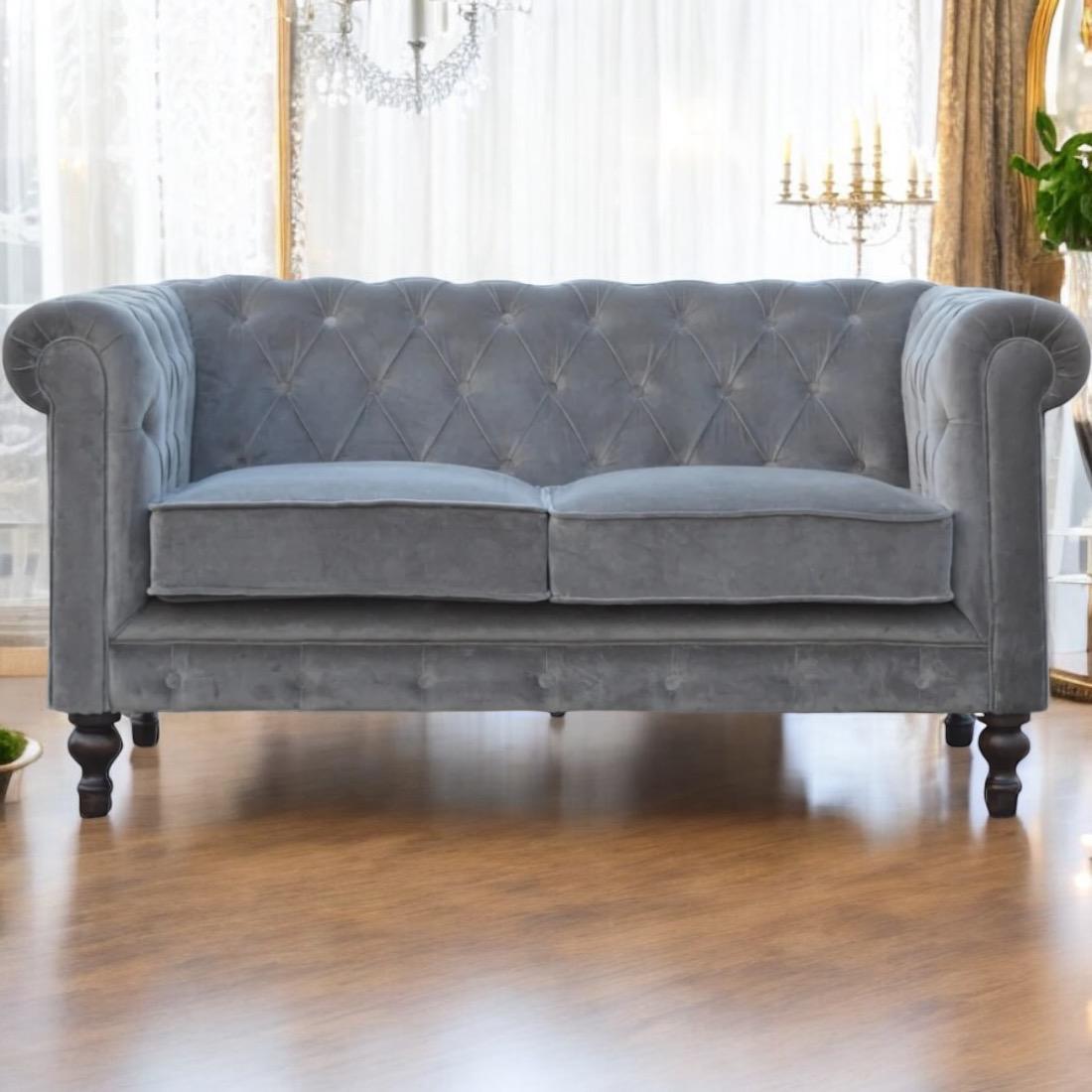 Light grey Chesterfield sofa - PRE ORDER ONLY