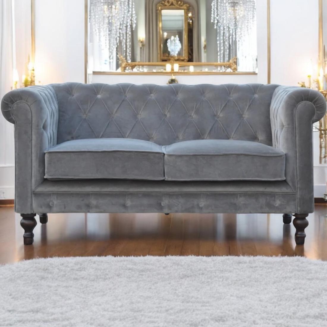 Light grey Chesterfield sofa - PRE ORDER ONLY