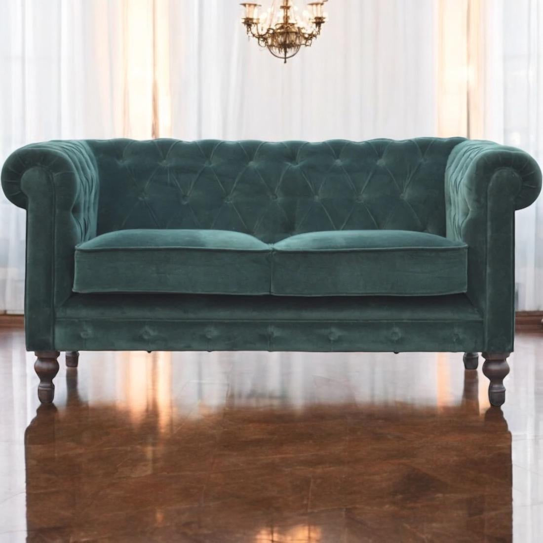 Emerald Green velvet luxurious sofa - Available as 19/10/24 Sale