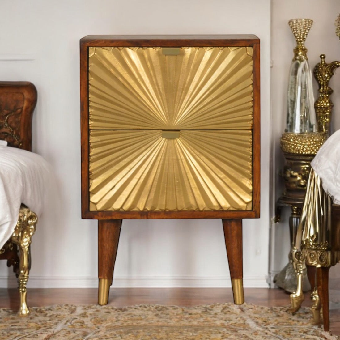 Golden bedside Table