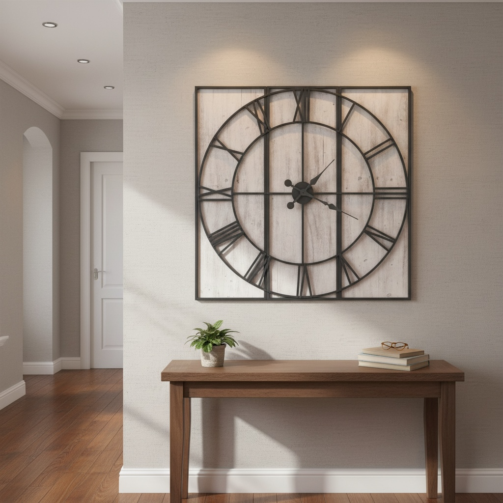 Large Panelled Wall clock