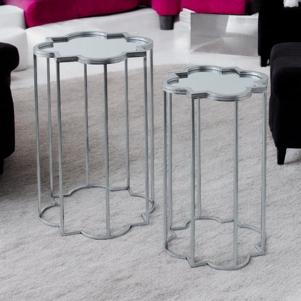 Silver Moroccon inspired Nest of Tables