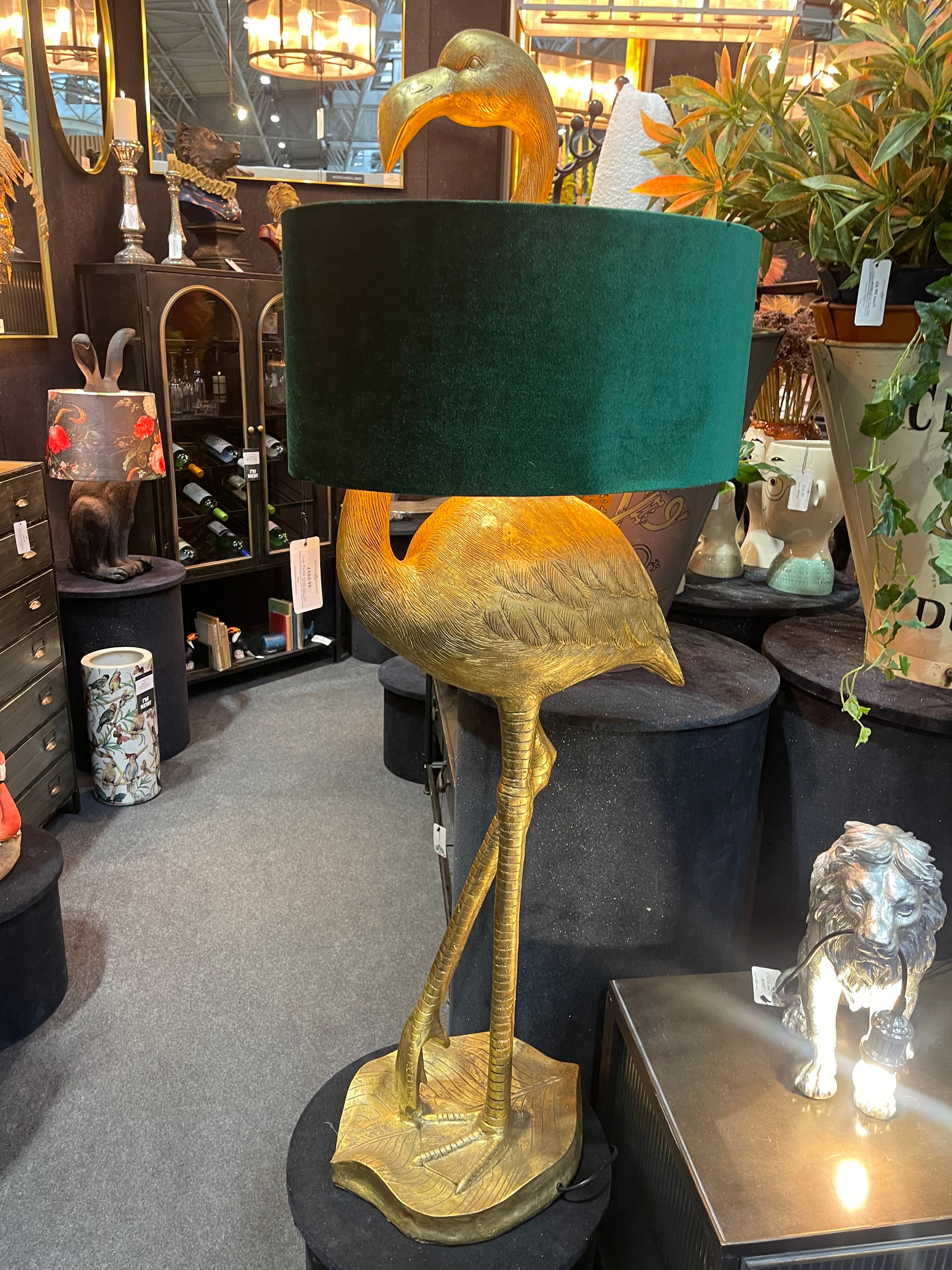 Golden Flamingo floor standing lamp