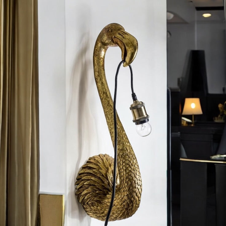 Flamingo Wall Light - Antique Gold - Reduced Clearance
