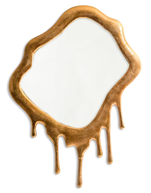 Golden drip Mirror - Large