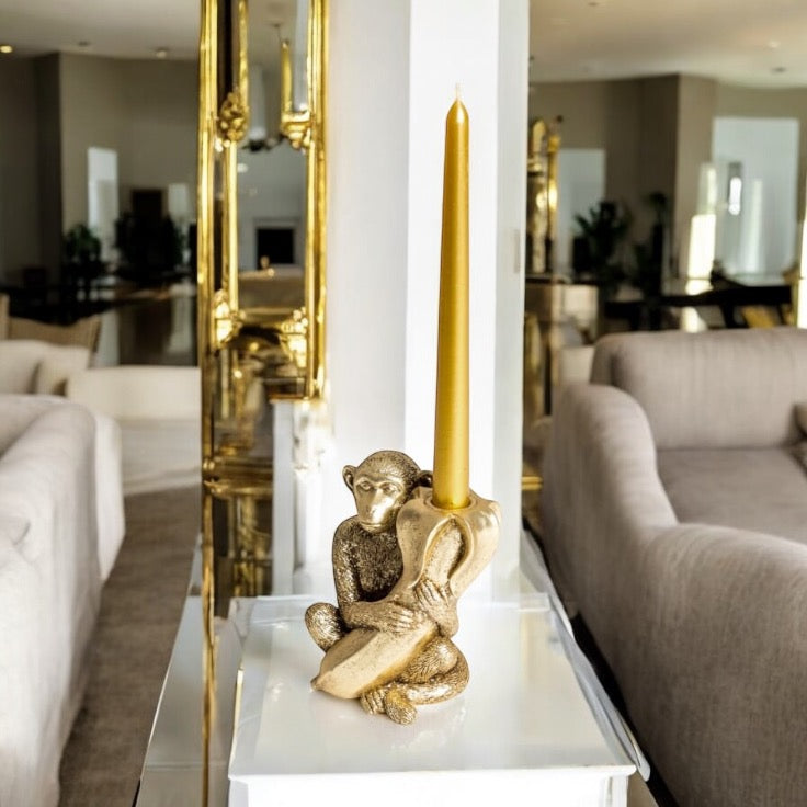 Monkey Candle holder - Gold