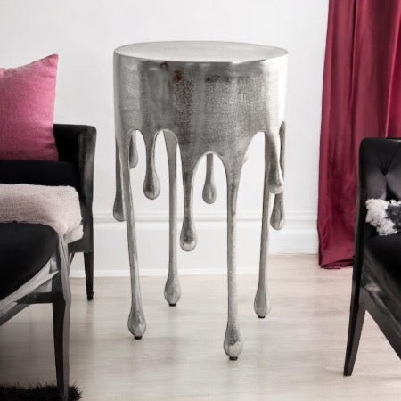 Side Table Drip - Silver