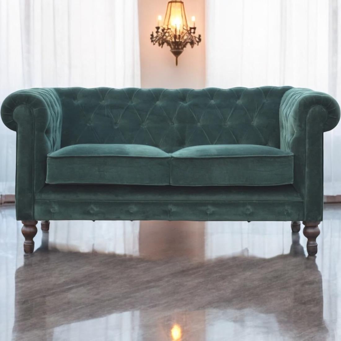 Emerald Green velvet luxurious sofa - Available as 19/10/24 Sale