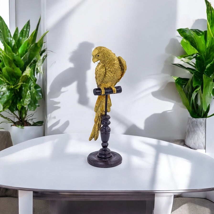 Parrot - Golden parrot Perch for home decor