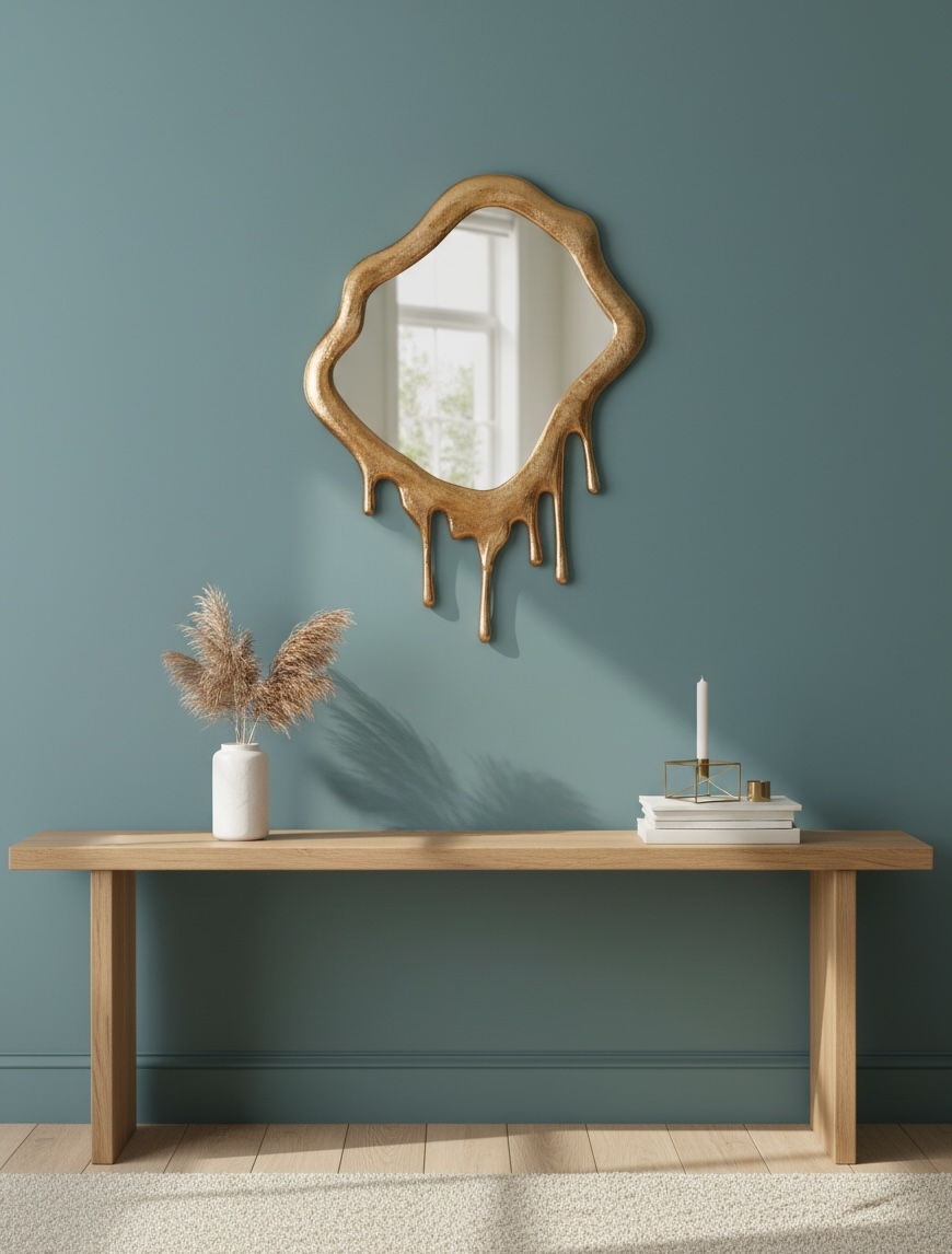 Golden drip Mirror - Next Available for August Delivery