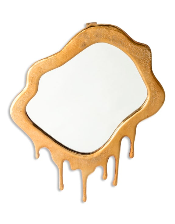 Golden drip Mirror - Medium