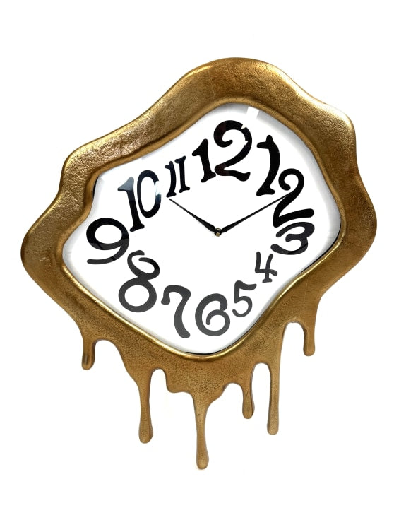 Gold Drip Wall Clock – Luxury Statement Wall Clock