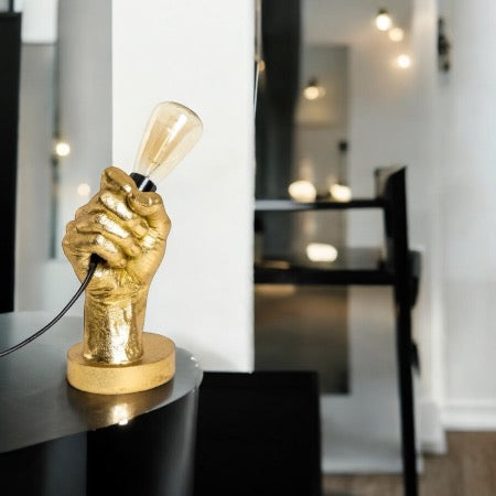 Hand Table Lamp - Gold