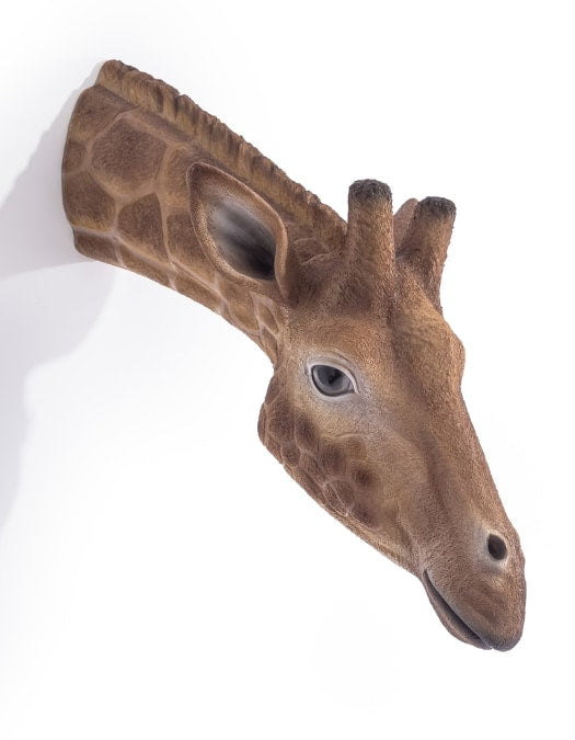 Large Giraffe Head Wall Sculpture | Safari Wall Decor