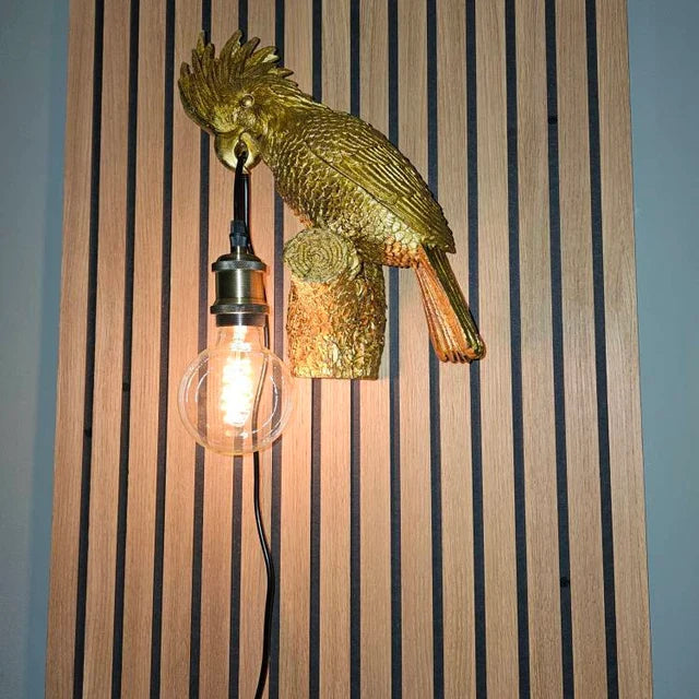 Cockatoo Wall Light - Antique Gold