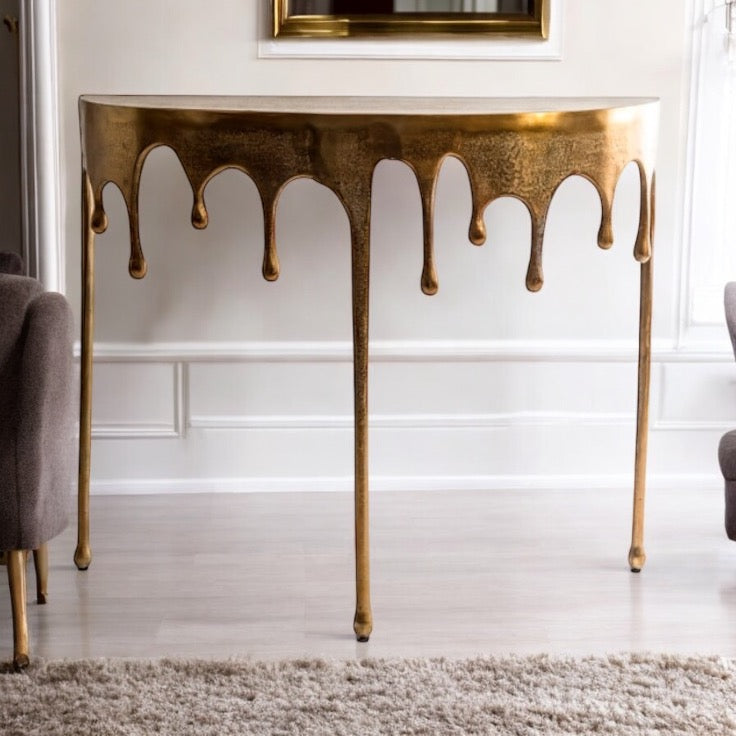 Console Table - Drip Gold