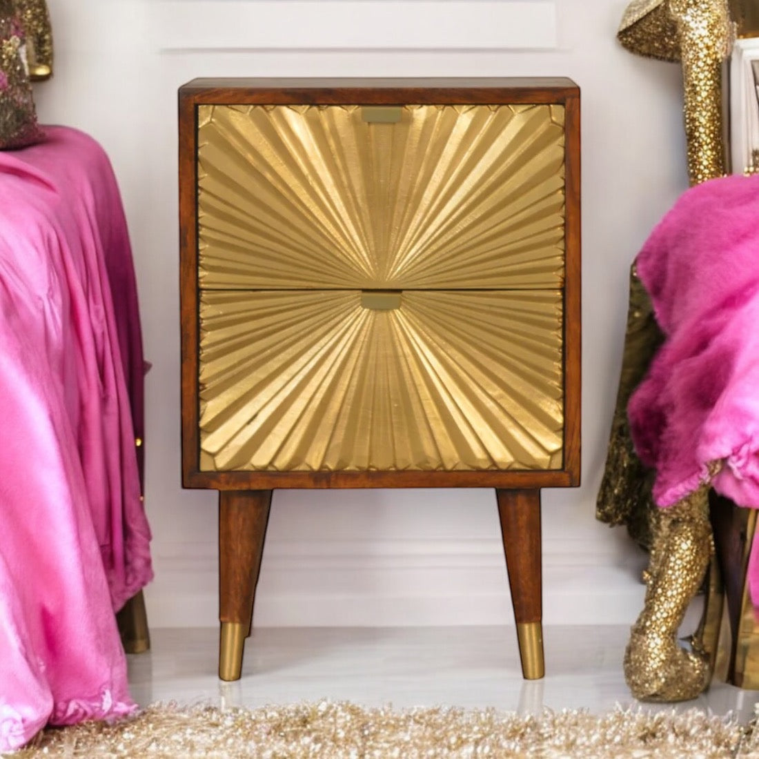 Golden bedside Table