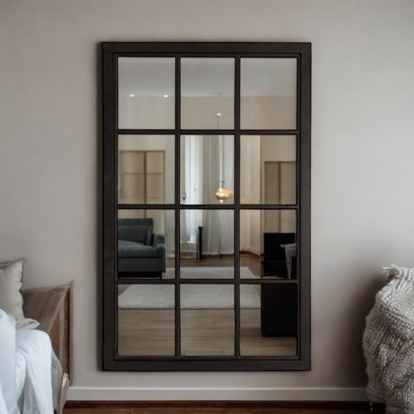 Large Window Mirror - Black