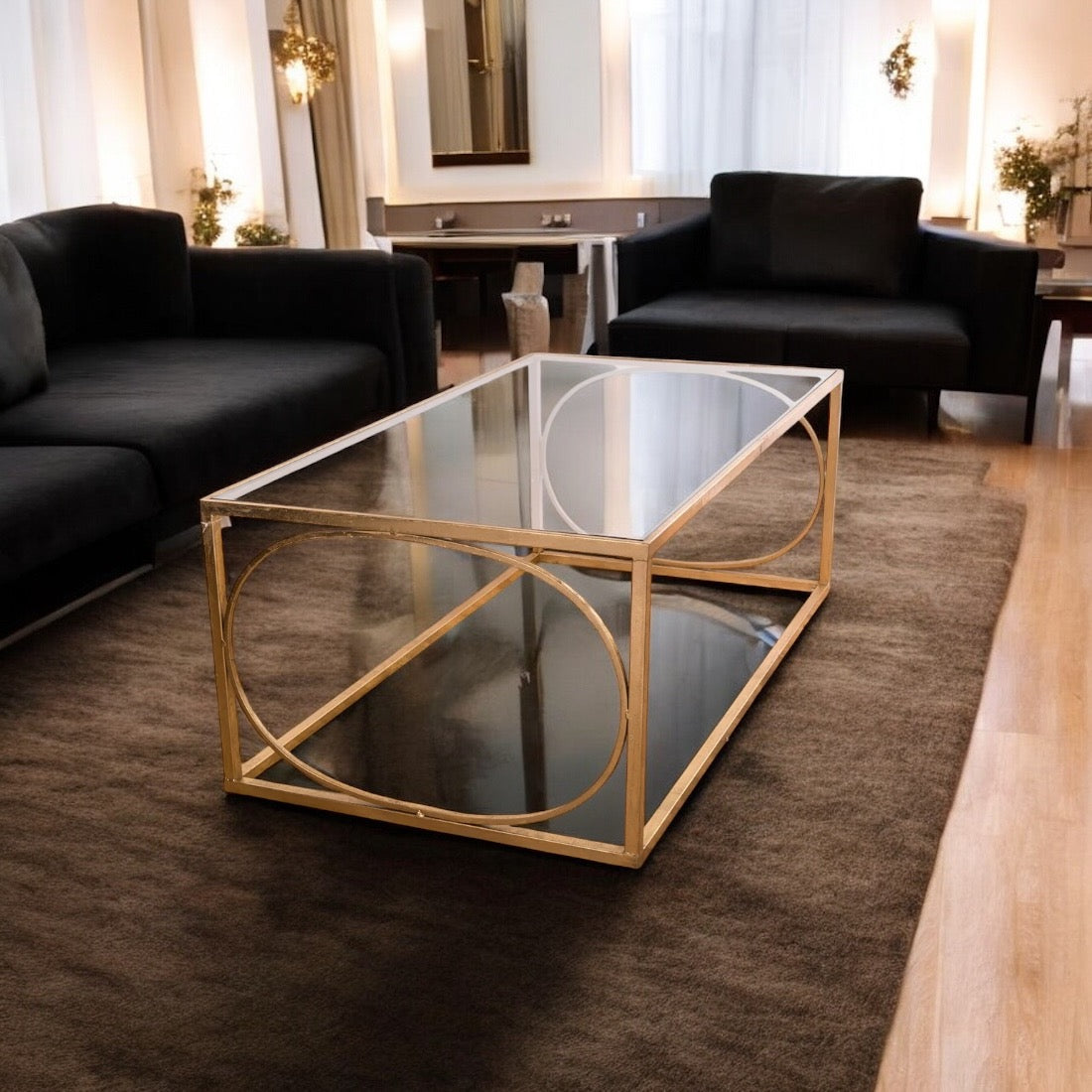 Rectangular coffee table - Golden