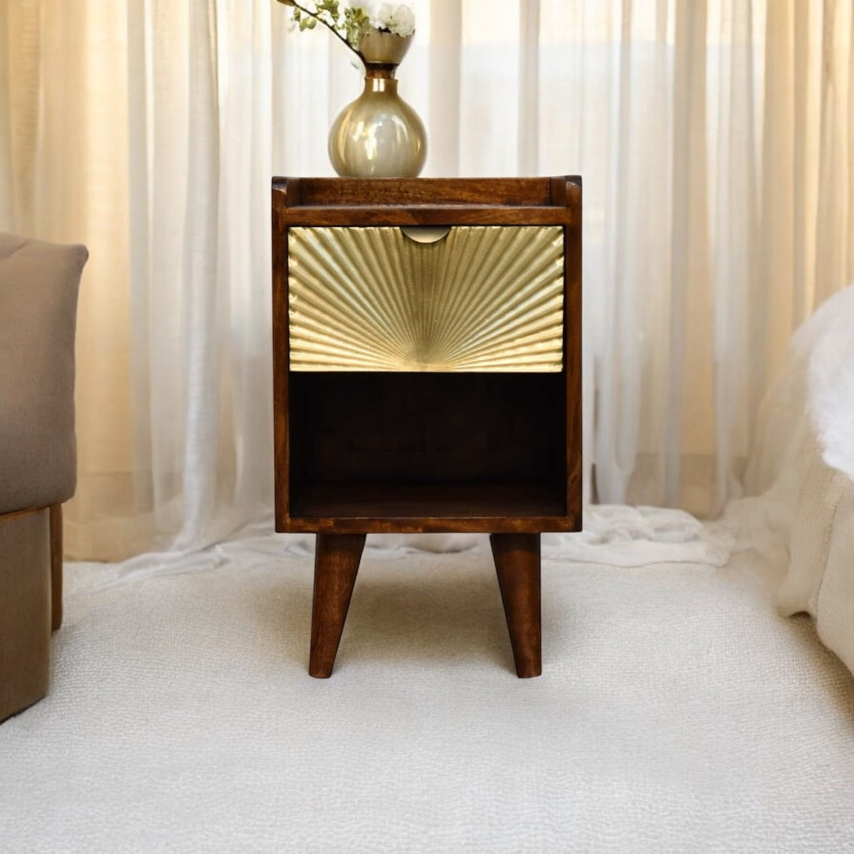 Golden bedside Table - Mini