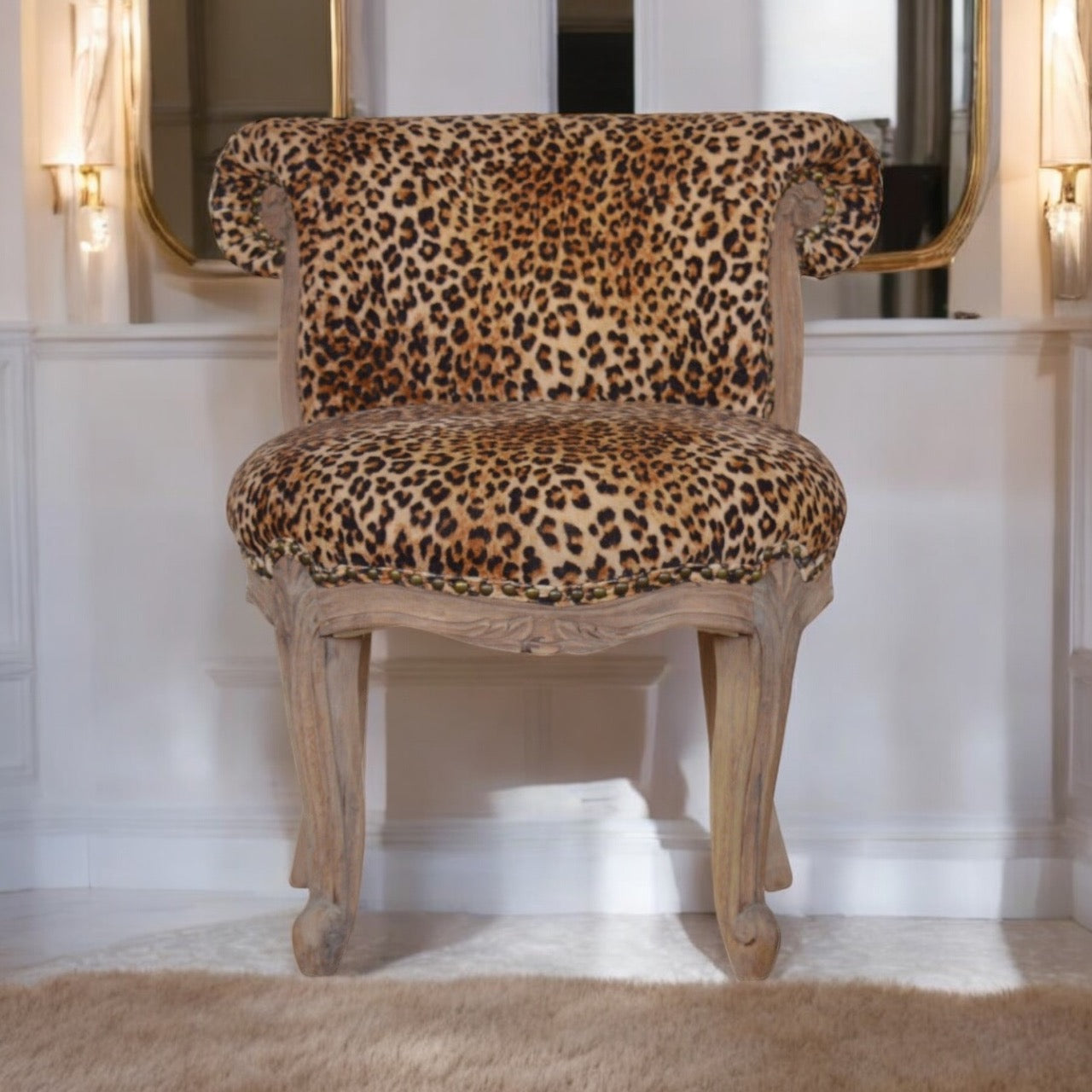 Leopard Studded Chair