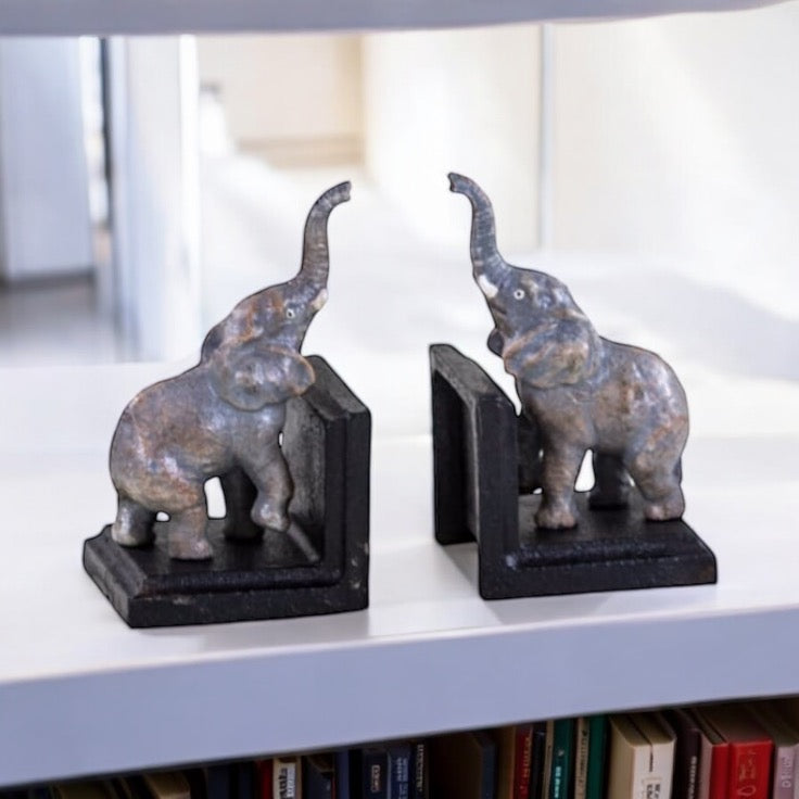 Bookend - Antique Elephants