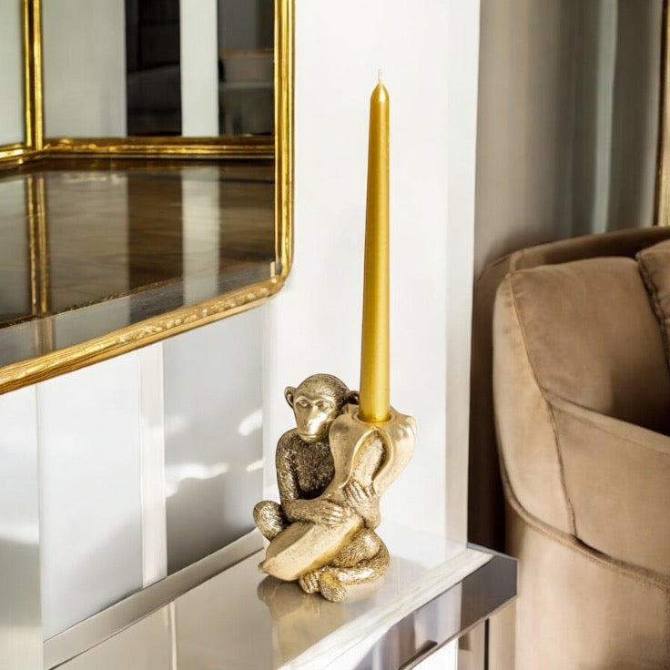 Monkey Candle holder - Gold
